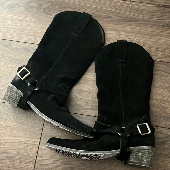 Vintage Foundry PEYTON Western Pull On Genuine Leather/Suede Cowboy Boots - Picture 2 of 7